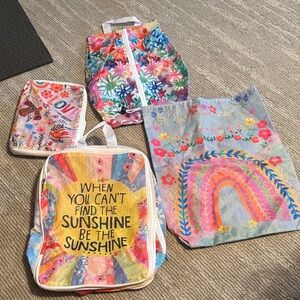 Colorful Kids packing bags